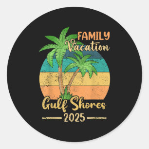 Sticker Rond Plage de Gulf Shores Alabama Vacances en famille 2