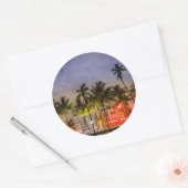 Sticker Rond plage de miami (Enveloppe)