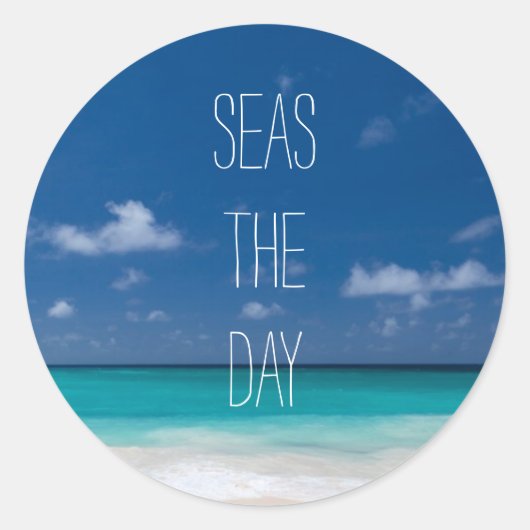 Sticker Rond Plage de mots (Devant)