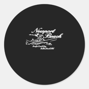 Sticker Rond plage de newport