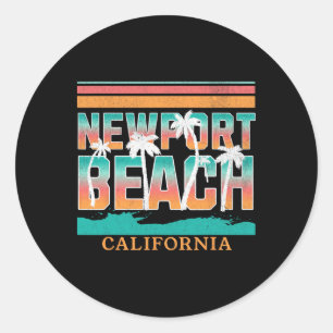Sticker Rond Plage de Newport _3