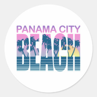 Sticker Rond Plage de Panama City
