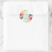 Sticker Rond Plage de Paradise Tropical Mariage Florales vibran (Sac)