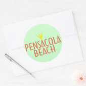 Sticker Rond Plage de Pensacola (Enveloppe)