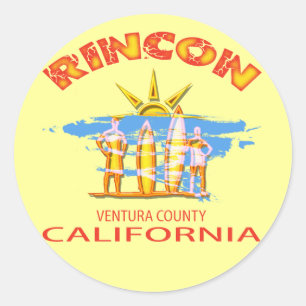 STICKER ROND PLAGE DE RINCON
