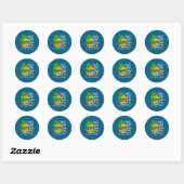 Sticker Rond Plage de St Augustine Floride Été (Feuille)