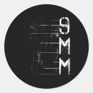 Sticker Rond Plage de tir de munitions de canon de 9MM Plage de