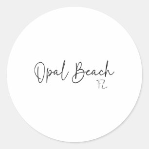 Sticker Rond Plage d'Opale Floride Ca Rétro Pour Hommes Femmes