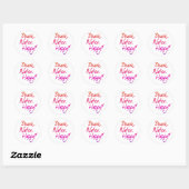 Sticker Rond Plage. Eau. Heureux ! (Feuille)