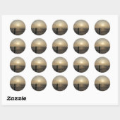 Sticker Rond Plage en mer du Nord (Feuille)