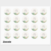 Sticker Rond Plage florale tropicale (Feuille)