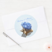 Sticker Rond Plage Hydrangea Blue (Enveloppe)