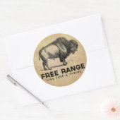 Sticker Rond Plage libre (Enveloppe)