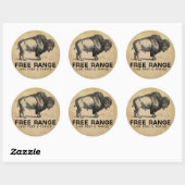 Sticker Rond Plage libre (Feuille)