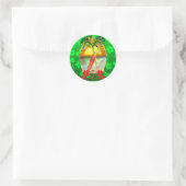 Sticker Rond Plage Mele Kalikimaka (Sac)