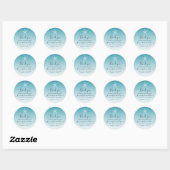Sticker Rond Plage Ombre Starfish Merci Mariage Faveur (Feuille)