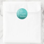 Sticker Rond Plage Palm Tree Silhouette Favoriser | aqua (Sac)