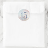 Sticker Rond Plage Quinceañera 15e anniversaire Faveur (Sac)