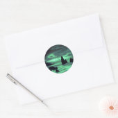 Sticker Rond Plage, Rochers (Enveloppe)