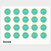 STICKER ROND PLAGE, SABLE ET SOLEIL ! FABULEUX AMUSANT CADEAU S (Feuille)
