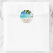 Sticker Rond Plage Toujours Faveur Mariage (Sac)