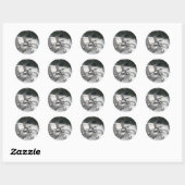 Sticker Rond Plage trop froide (Feuille)
