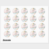 Sticker Rond Plage tropicale aquarelle Palm Tree Mariage (Feuille)