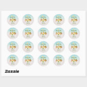 Sticker Rond Plage tropicale Luau Pineapple Anniversaire (Feuille)
