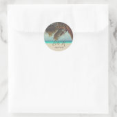 Sticker Rond Plage Tropicale, Palmier (Sac)
