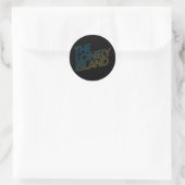 Sticker Rond Plage vice (Sac)