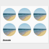 Sticker Rond Plage vide (Feuille)