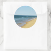 Sticker Rond Plage vide (Sac)
