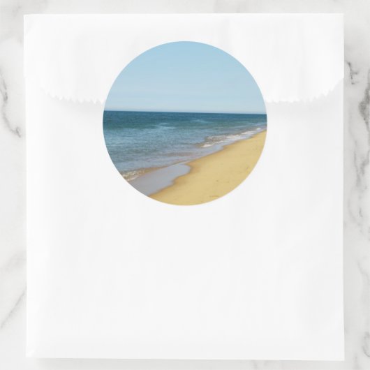 Sticker Rond Plage vide (Sac)