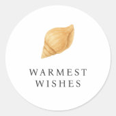 Sticker Rond Plage Warmest Warmest moderne Noël (Devant)