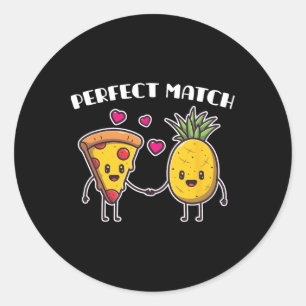 Sticker Rond Plages d'Aloha d'ananas Pizza Hawaii - Foo italien