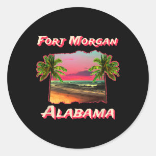 Sticker Rond Plages De Fort Morgan Alabama