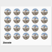 Sticker Rond Plages d'Oiseaux (Feuille)