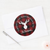 Sticker Rond Plaid (Enveloppe)