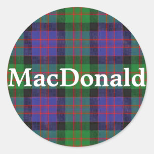 Sticker Rond Plaid de tartan écossais de MacDonald de clan