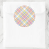 Sticker Rond Plaid Pastel (Sac)