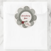 Sticker Rond Plaid vert et Holly (Sac)