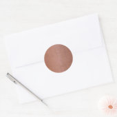 Sticker Rond Plain Golden Copper Brown (Enveloppe)