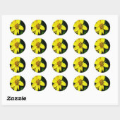 Sticker Rond Plaine de tournesol Maximilian (Feuille)