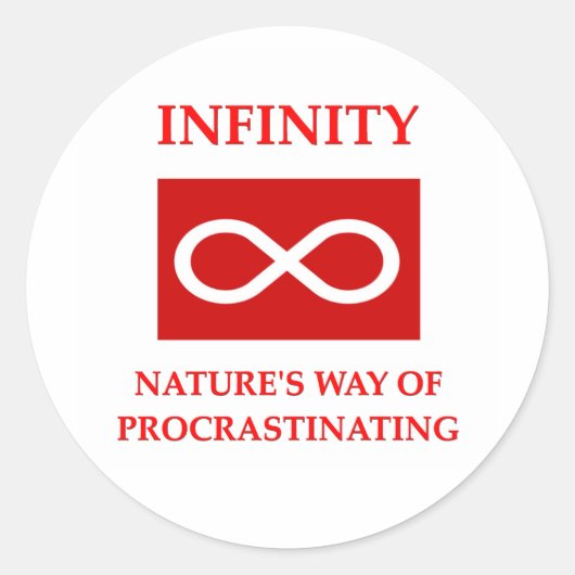 Sticker Rond plaisanterie de maths (Devant)