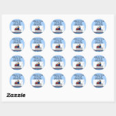 Sticker Rond plaisanterie de plaisance (Feuille)