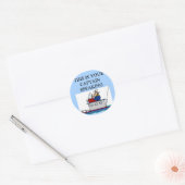 Sticker Rond plaisanterie de plaisance (Enveloppe)