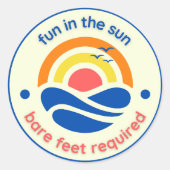 Sticker Rond Plaisir au soleil (Devant)