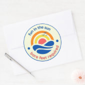 Sticker Rond Plaisir au soleil (Enveloppe)