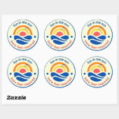 Sticker Rond Plaisir au soleil (Feuille)