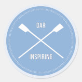 Sticker Rond Plaisir canon bleu sports (Devant)